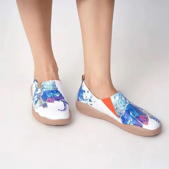 UIN Women's Walking Travel Shoes Microfiber Casual Loafers (colored Elephant)
