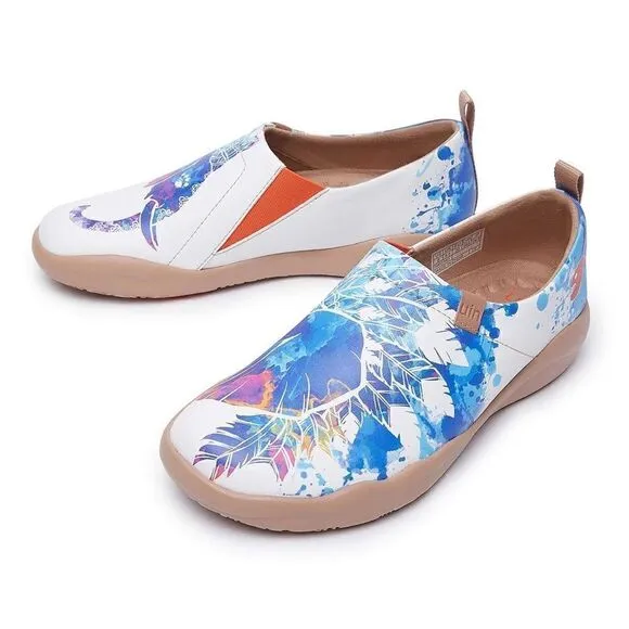 UIN Women's Walking Travel Shoes Microfiber Casual Loafers (colored Elephant)