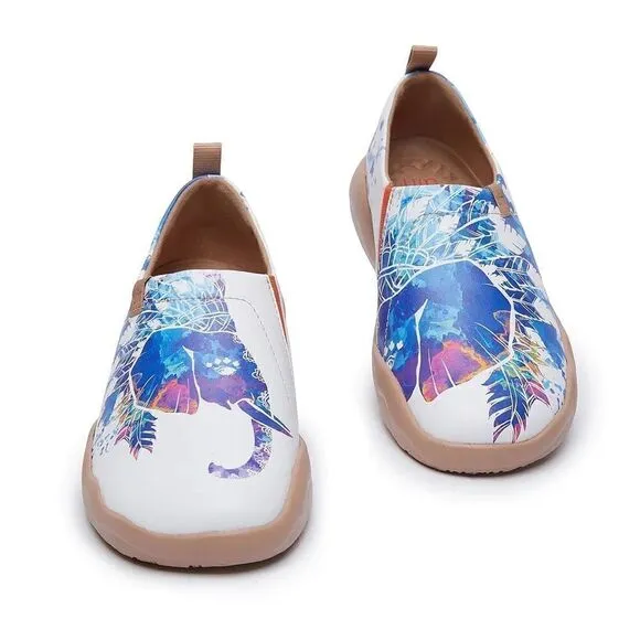 UIN Women's Walking Travel Shoes Microfiber Casual Loafers (colored Elephant)