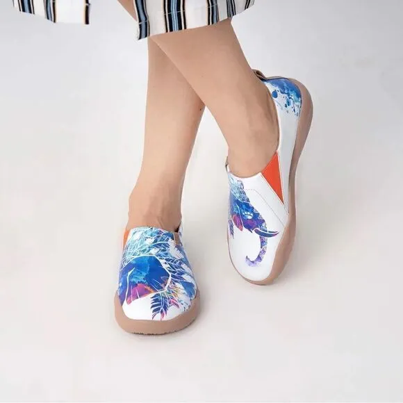 UIN Women's Walking Travel Shoes Microfiber Casual Loafers (colored Elephant)
