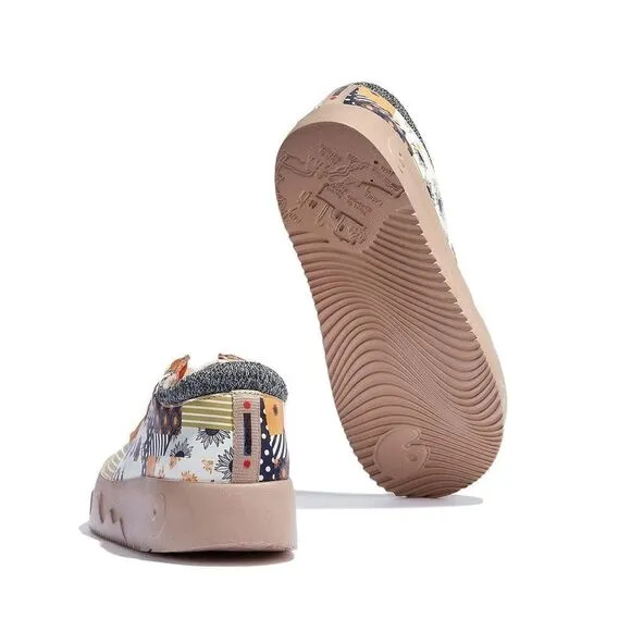 UIN Women's Travel Shoes Lightweight Comfort Sneaker (Geometric Sunflower)