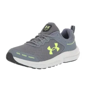Under Armour Charged Assert 10- Men's Size 11 Gray Gravel Lime Running Shoes New
