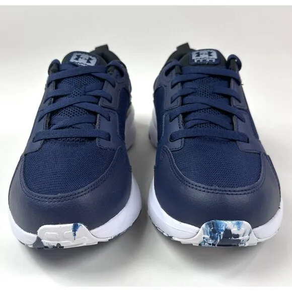 Under Armour Charged Edge Mens Wide 4E Navy Blue Training Shoes 3026860-400