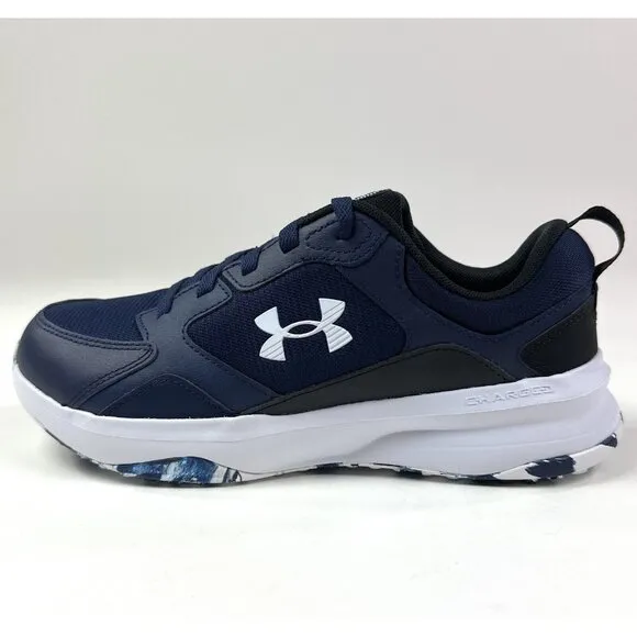 Under Armour Charged Edge Mens Wide 4E Navy Blue Training Shoes 3026860-400