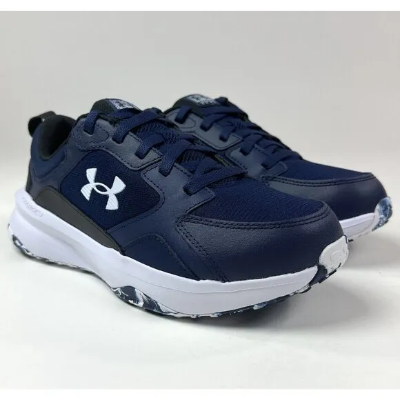 Under Armour Charged Edge Mens Wide 4E Navy Blue Training Shoes 3026860-400