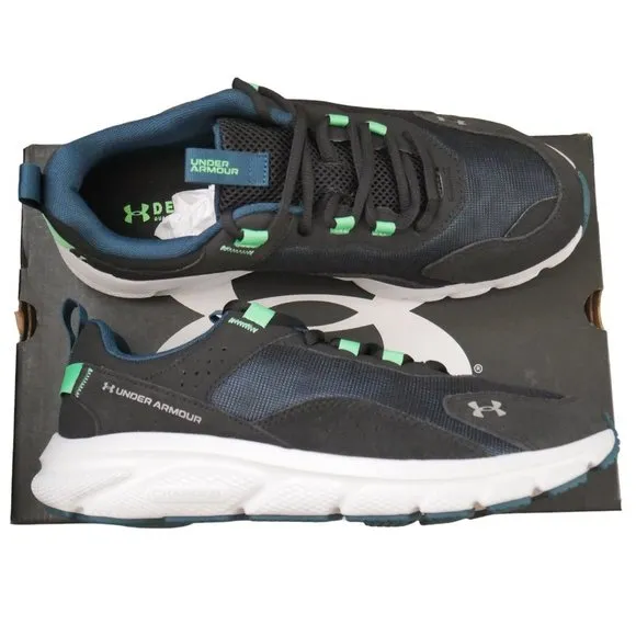 Under Armour Charged Verssert Running Shoes Men’s Size 10 Black Teal NEW