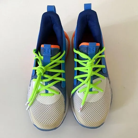 Under Armour Curry 7 Blue White Basketball Sneakers Shoes Size 6Y Boys
