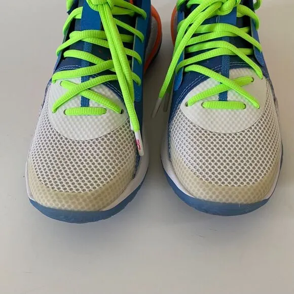 Under Armour Curry 7 Blue White Basketball Sneakers Shoes Size 6Y Boys