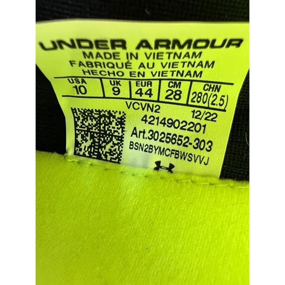 Under Armour Flow Velociti Wind 2 Running Shoes Volt Green Men's Size 10 NEW🛒
