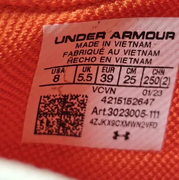 Under Armour HOVR Project Rock 3 Summit White Rogue Orange Women's Running shoes