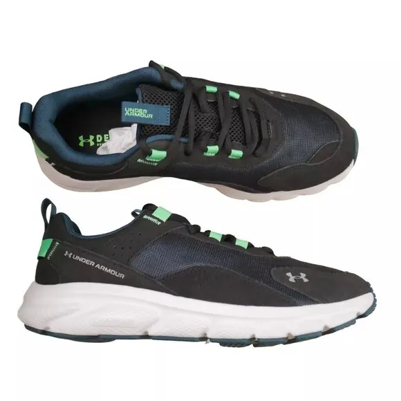 Under Armour Men’s Size 10 Charged Verssert Reflect Running Shoes Black Teal NEW