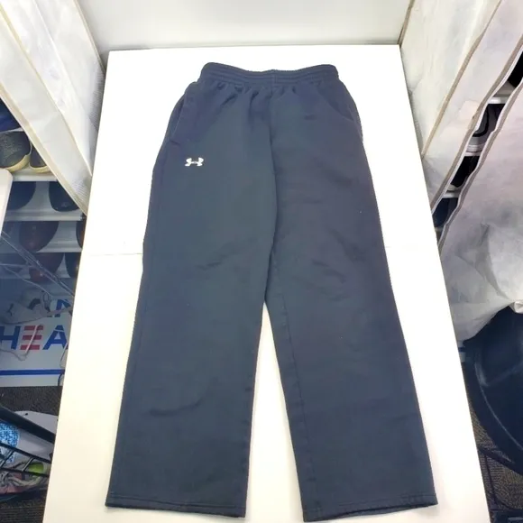 Under Armour Pants Mens Small Black Running Track Joggers Sweatpants
