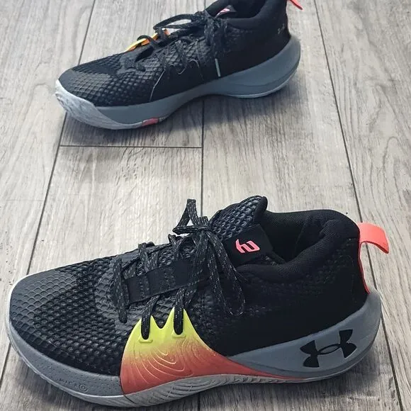 Under Armour Sneakers Mens 8.5 Embiid‎ 1 One Origin Shoes Black Steel Mid HOVR