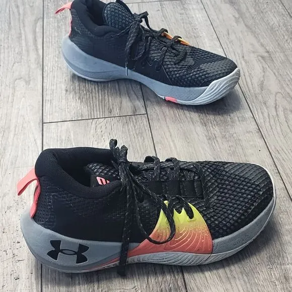 Under Armour Sneakers Mens 8.5 Embiid‎ 1 One Origin Shoes Black Steel Mid HOVR