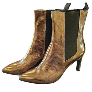 Vagabond Shoemakers Whitney Heeled Chelsea Boot Bronze $160 point toe Sz 38