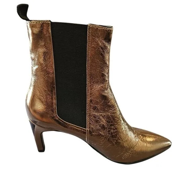 Vagabond Shoemakers Whitney Heeled Chelsea Boot Bronze $160 point toe Sz 38