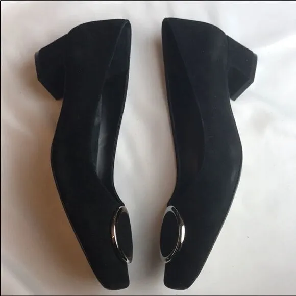 VANELI BLACK SUEDE SHOES WOOL PRETTY CIRCL…
