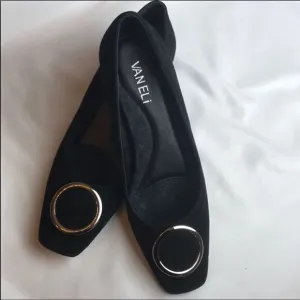VANELI BLACK SUEDE SHOES WOOL PRETTY CIRCL…