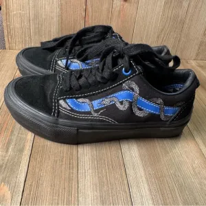 Vans 2023 Breana Geering x Skate Old Skool Black Blue Snake Men’s 3.5 Shoes
