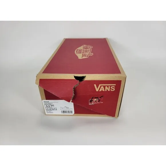 Vans Atwood Checker Sidewall Shoes Sneakers Mens 9 Red White Black VN0A5HTRRED