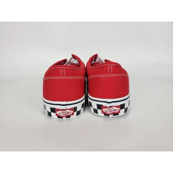 Vans Atwood Checker Sidewall Shoes Sneakers Mens 9 Red White Black VN0A5HTRRED