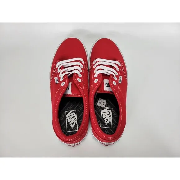 Vans Atwood Checker Sidewall Shoes Sneakers Mens 9 Red White Black VN0A5HTRRED