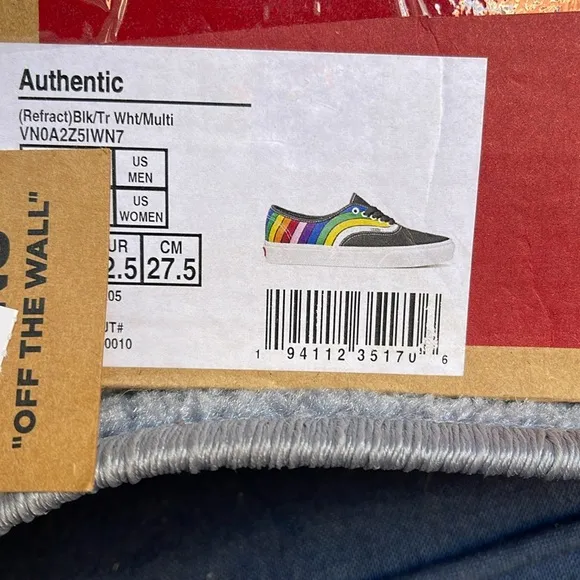 Vans Authentic Fefract Black/True White/Multi Men’s