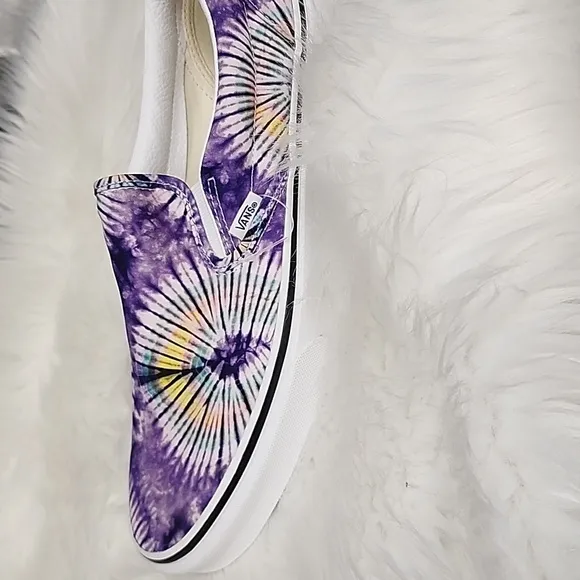 Vans Classic Slip ons purple tie dye