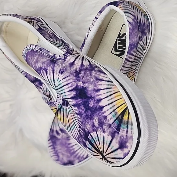 Vans Classic Slip ons purple tie dye