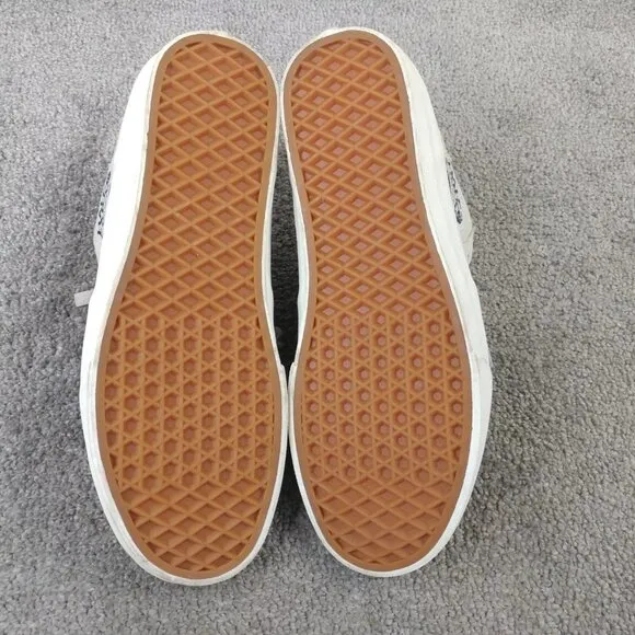 Vans Half Cab Mens 8 Shoes Cream White Skate Sneakers Snake Print Suede Lace Up
