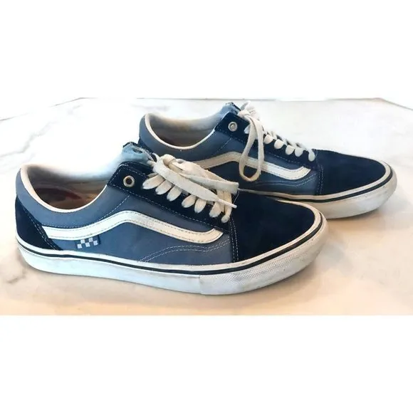 VANS Pop Cush Old School Skateboarding Sneakers Mens‎ Size 10 Navy Shoes