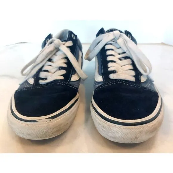VANS Pop Cush Old School Skateboarding Sneakers Mens‎ Size 10 Navy Shoes