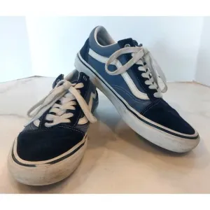 VANS Pop Cush Old School Skateboarding Sneakers Mens‎ Size 10 Navy Shoes