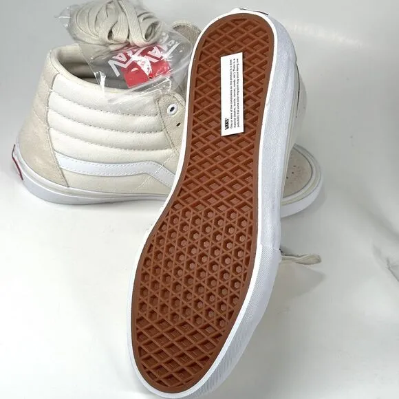 Van's Sk8-Hi Shoes Men's Size 10 Sneakers 500714 Marshmallow Skateboard High Top