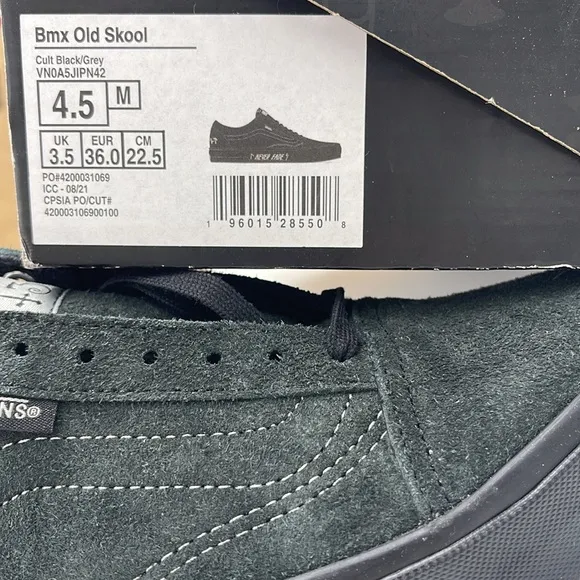 Vans WMNS Black Skate Shoes Bmx Old SkoolCult Black/GreyVN0A5JIPN42 Sneakers