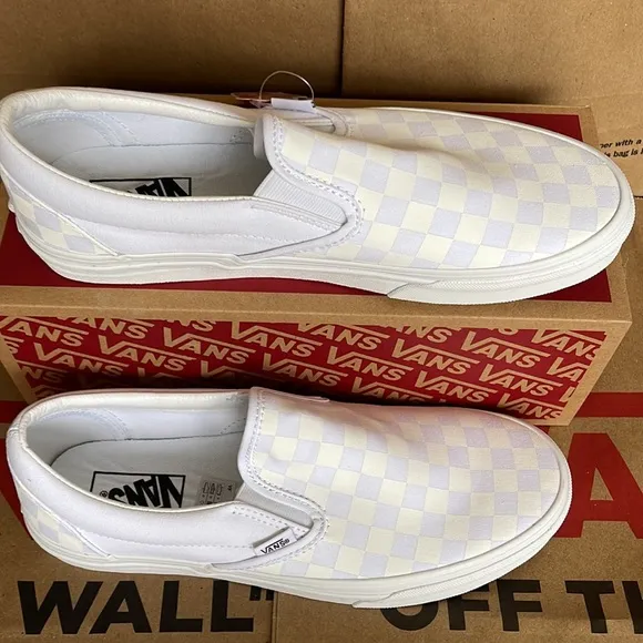 Vans WMNS Classic Slip On Checkerboard True White/ True White sneakers