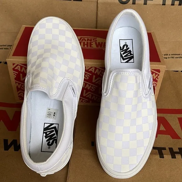 Vans WMNS Classic Slip On Checkerboard True White/ True White sneakers