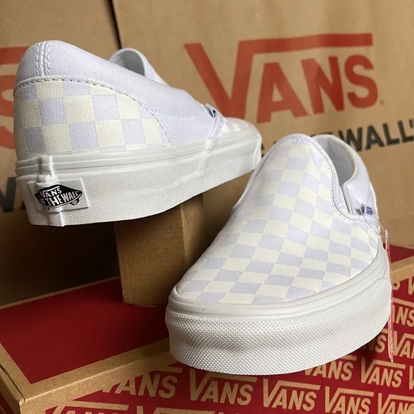 Vans WMNS Classic Slip On Checkerboard True White/ True White sneakers