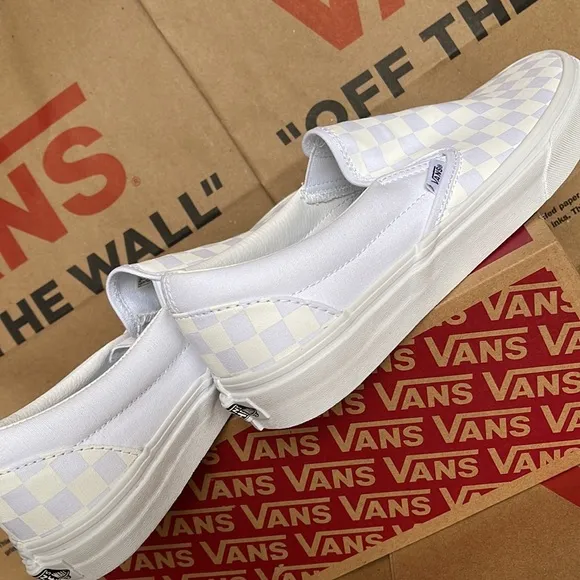 Vans WMNS Classic Slip On Checkerboard True White/ True White sneakers