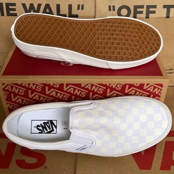 Vans WMNS Classic Slip On Checkerboard True White/ True White sneakers