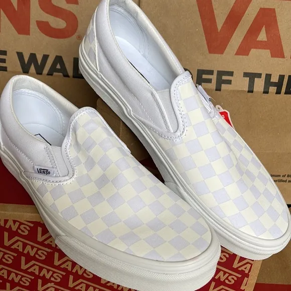 Vans WMNS Classic Slip On Checkerboard True White/ True White sneakers