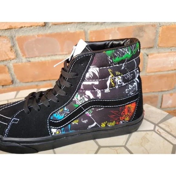 Vans x Disney Sk8-Hi Disney 100 Villains Black VN000BW7BMB Men's Size 10.5