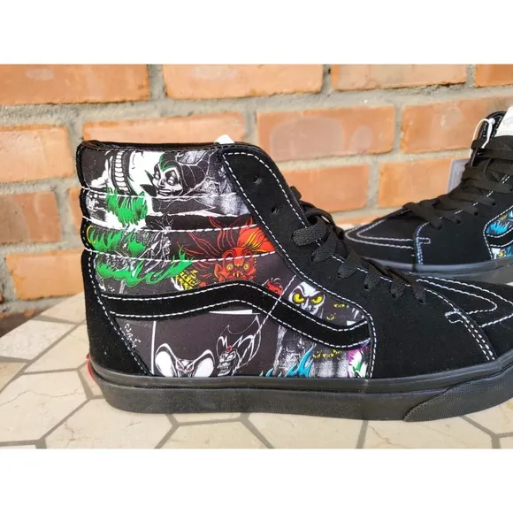 Vans x Disney Sk8-Hi Disney 100 Villains Black VN000BW7BMB Men's Size 10.5