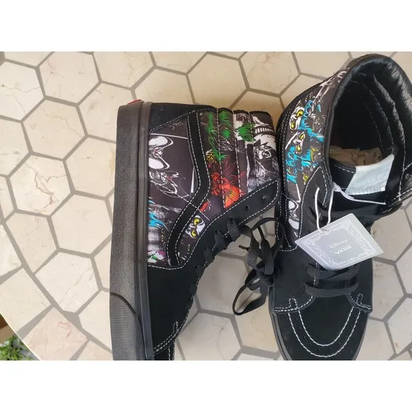 Vans x Disney Sk8-Hi Disney 100 Villains Black VN000BW7BMB Men's Size 10.5