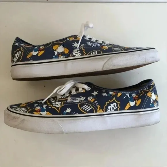 Vans x‎ Walt Disney Angry Donald Duck Authentic Shoes US mens 11 Sneakers Rare🔥