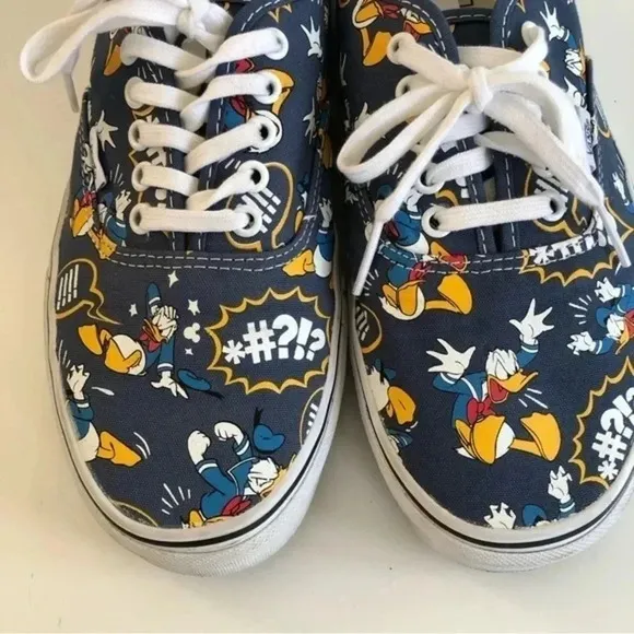 Vans x‎ Walt Disney Angry Donald Duck Authentic Shoes US mens 11 Sneakers Rare🔥