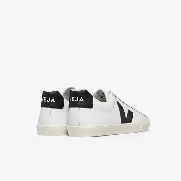 Veja Esplar Leather Black White Sneaker Black Size 9
