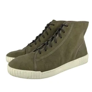 Vince Women's Wolf Hi Top Sneakers US 7 M Army Green Lace-Up Shoes