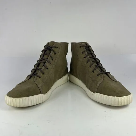 Vince Women's Wolf Hi Top Sneakers US 7 M Army Green Lace-Up Shoes