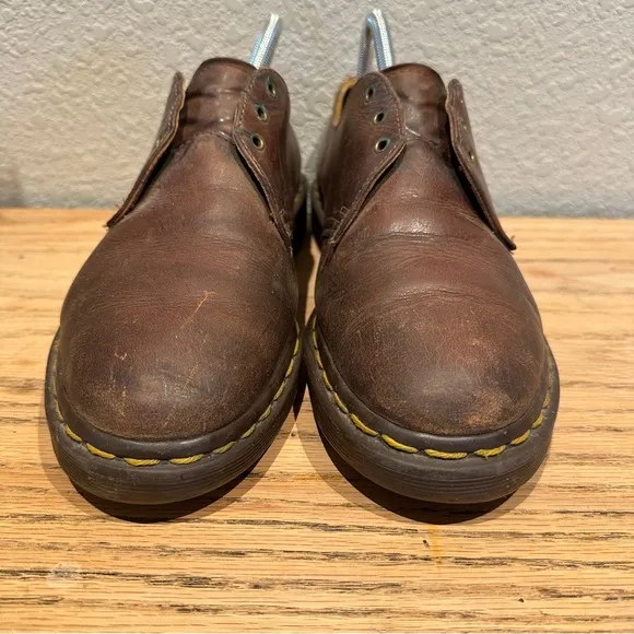 Vintage Doc Martens Womens 8098 Chunky Brown Leather Made in England Size 9